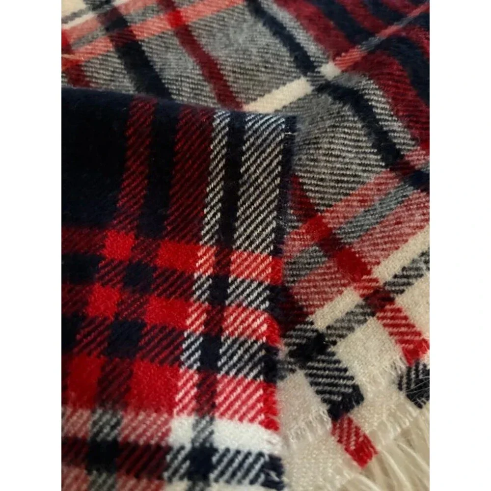 Cashmere blend Tommy Hilfiger tartan plaid scarf
